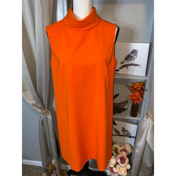 Alex Marie Stunning Sophisticated 10 Mock Neck Sleeveless Back Zip Lined Dress - Picture 1 of 12
